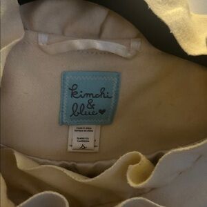 Kimchi Blue Ivory Ruffle Coat